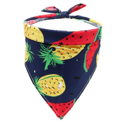 Pets Fruit Duck Printed Cotton Triangle Scarf for Small Animals