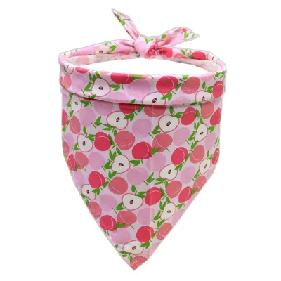 Pets Fruit Duck Printed Cotton Triangle Scarf for Small Animals