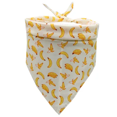 Pets Fruit Duck Printed Cotton Triangle Scarf for Small Animals
