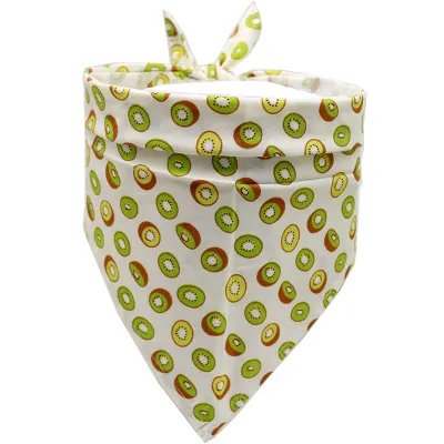 Pets Fruit Duck Printed Cotton Triangle Scarf for Small Animals