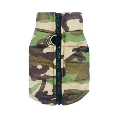 Pets Camouflage Pattern Sleeveless Zipper Vest Clothing