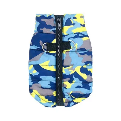 Pets Camouflage Pattern Sleeveless Zipper Vest Clothing