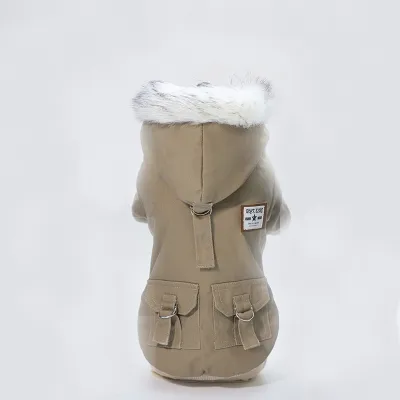 Pets Solid Color Cotton-Padded Clothes Universal Pet Apparel