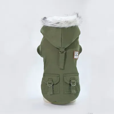 Pets Solid Color Cotton-Padded Clothes Universal Pet Apparel