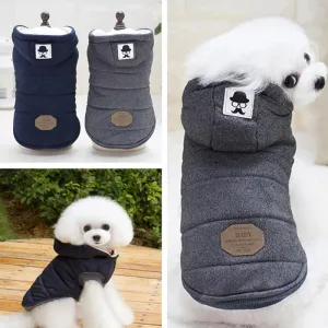 Pet Winter Warm Hooded Two Feet Dog Clothing