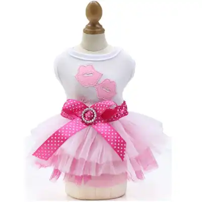 Fashion Dog Sweety Princess Dress Cotton Pet Clothing