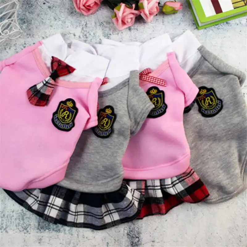 Pet Dog Preppy Tie Shirt Polyester Clothes
