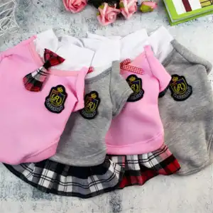 Pet Dog Preppy Tie Shirt Polyester Clothes