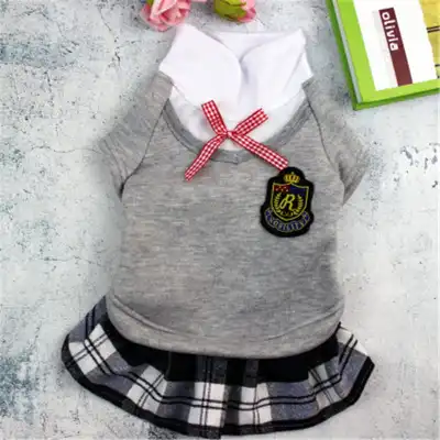 Pet Dog Preppy Tie Shirt Polyester Clothes