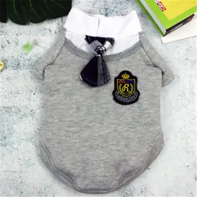 Pet Dog Preppy Tie Shirt Polyester Clothes