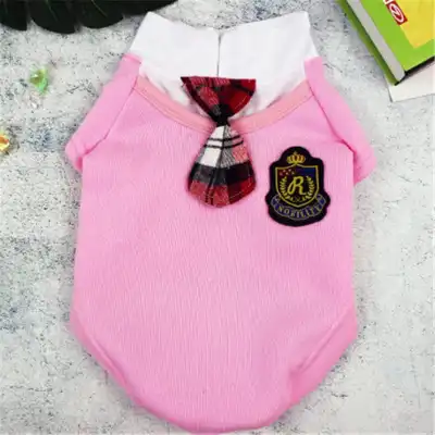 Pet Dog Preppy Tie Shirt Polyester Clothes