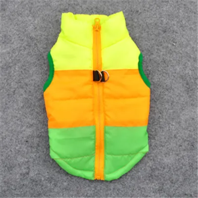 Dog Winter Warm Patchwork Color Leisure Clothes for Pets