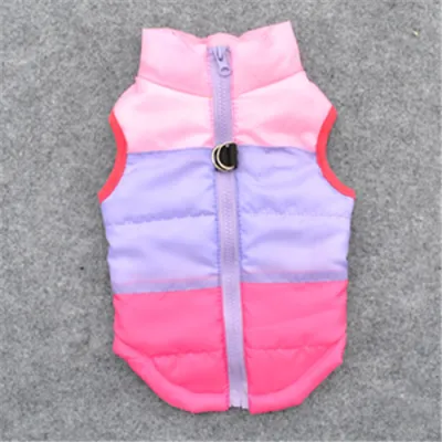 Dog Winter Warm Patchwork Color Leisure Clothes for Pets