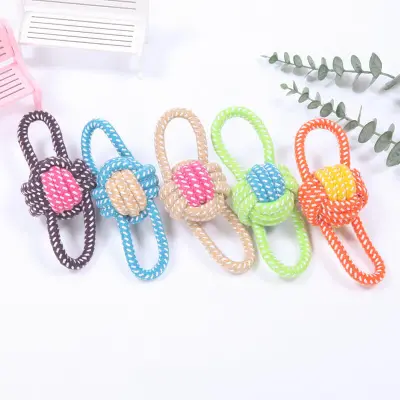 Creative Pet Molar Training Ball - Cotton Rope Interactive Dog Toy for Dental Health