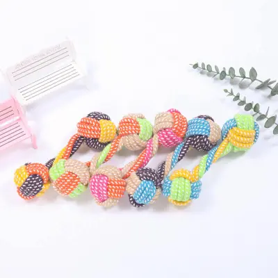 Creative Pet Molar Training Ball - Cotton Rope Interactive Dog Toy for Dental Health