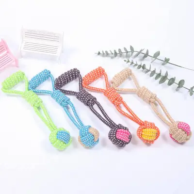 Creative Pet Molar Training Ball - Cotton Rope Interactive Dog Toy for Dental Health