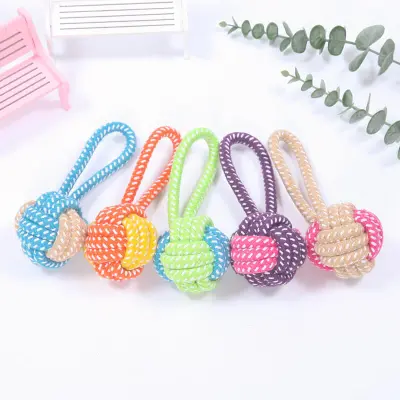 Creative Pet Molar Training Ball - Cotton Rope Interactive Dog Toy for Dental Health