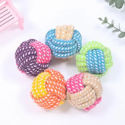 Creative Pet Molar Training Ball - Cotton Rope Interactive Dog Toy for Dental Health