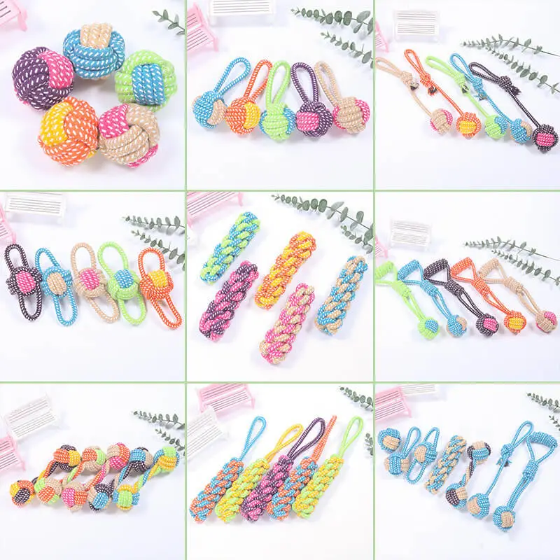 Creative Pet Molar Training Ball - Cotton Rope Interactive Dog Toy for Dental Health