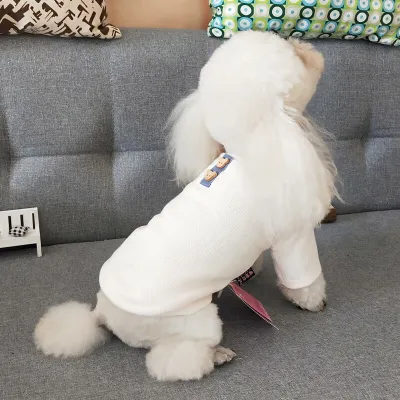 Pet Bear Decoration Solid Color Clothes for Dogs Cats