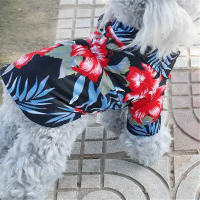 Fashion Flower Print Pet Clothes for Male