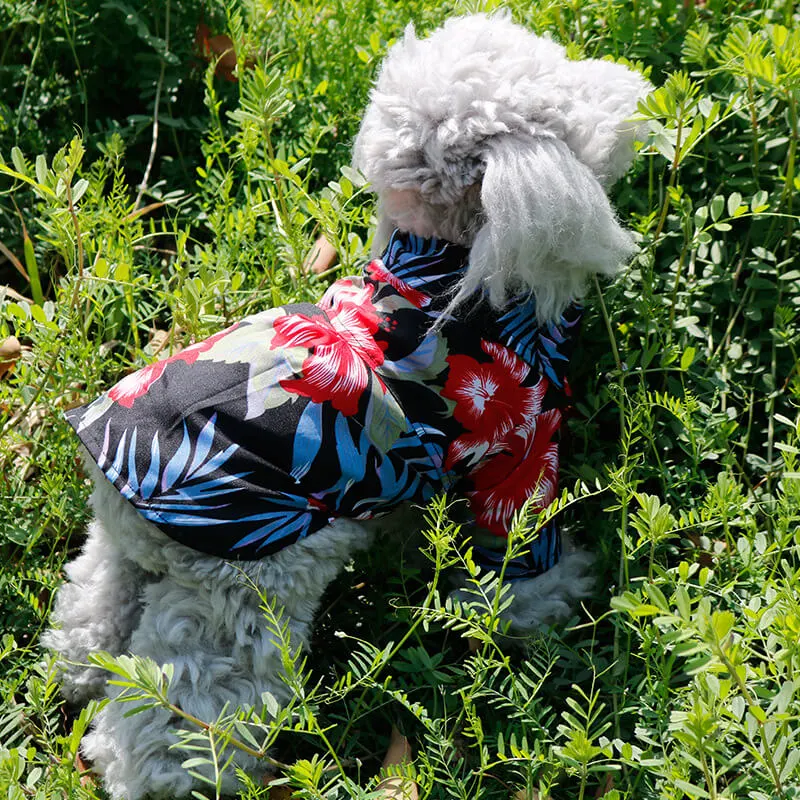 Fashion Flower Print Pet Clothes for Male