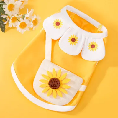 Pet Flower Cross-body Bag Decor Vest Spandex