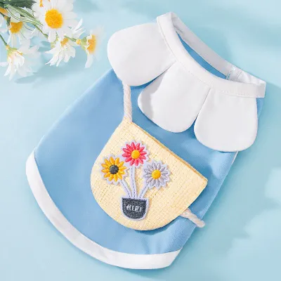 Pet Flower Cross-body Bag Decor Vest Spandex