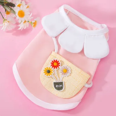 Pet Flower Cross-body Bag Decor Vest Spandex