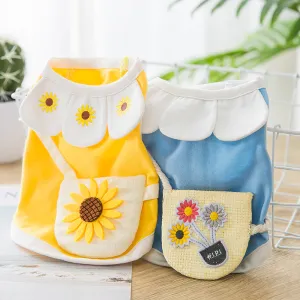 Pet Flower Cross-body Bag Decor Vest Spandex