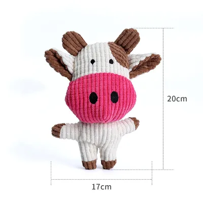 Pet Animal Shape Plush Toy Soft Cartoon Pet Toy