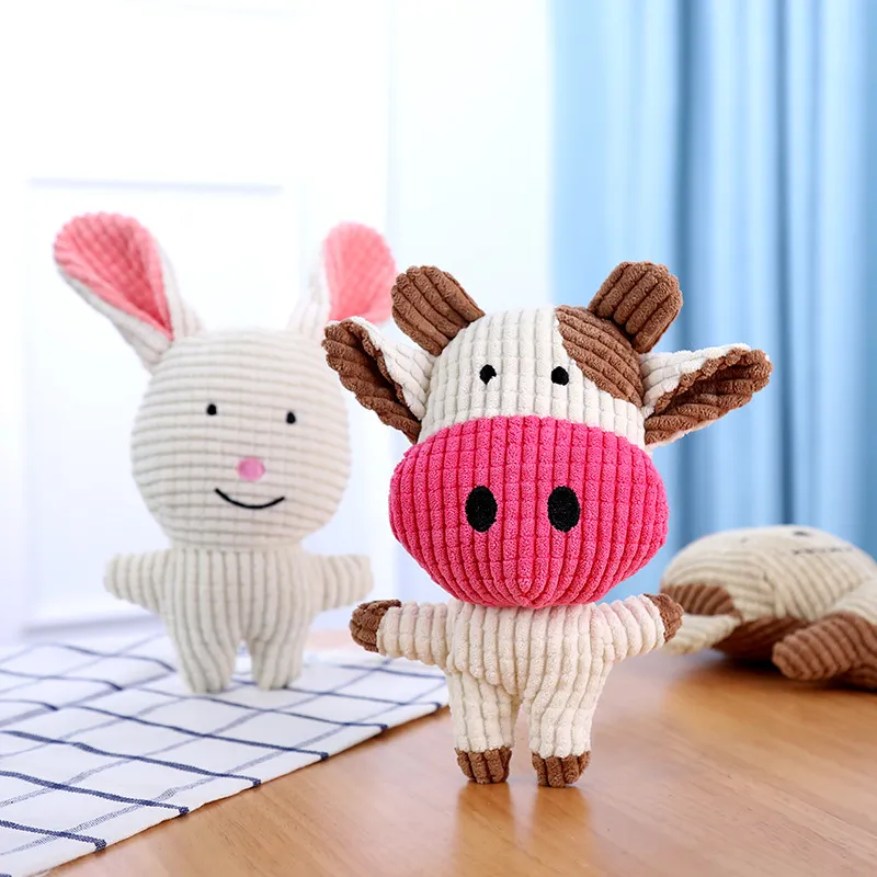 Pet Animal Shape Plush Toy Soft Cartoon Pet Toy