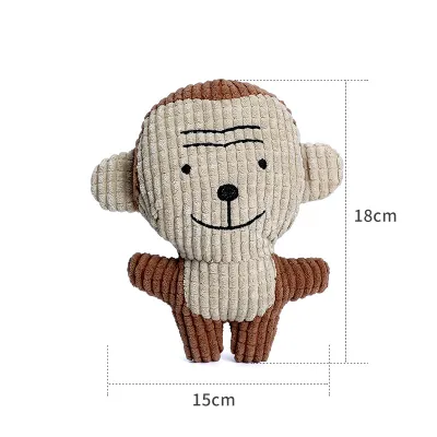 Pet Animal Shape Plush Toy Soft Cartoon Pet Toy