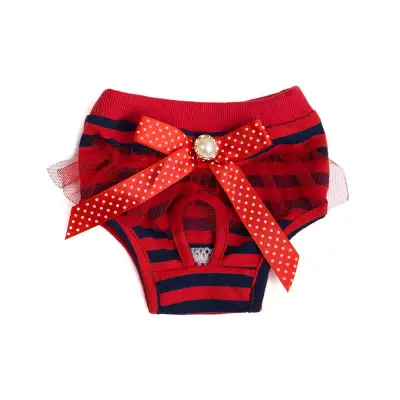 S-XL Pet Striped Menstrual Period Physiological Pants for Cats Dogs