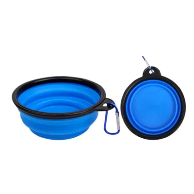 Collapsible Silicone Dog Cat Bowl Portable Pet Feeding Bowl Lightweight Outdoor Travel Accessory Multicolor