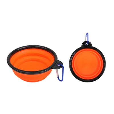 Collapsible Silicone Dog Cat Bowl Portable Pet Feeding Bowl Lightweight Outdoor Travel Accessory Multicolor