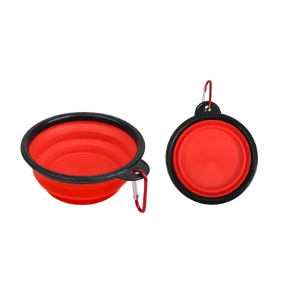 Collapsible Silicone Dog Cat Bowl Portable Pet Feeding Bowl Lightweight Outdoor Travel Accessory Multicolor