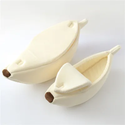 55*20*15cm Banana Shape Warm Portable Pet Bed House for Dogs Cats