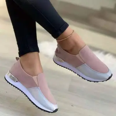 Size:4.5-11 Women Fashion Color Blocking Patchwork Sneakers