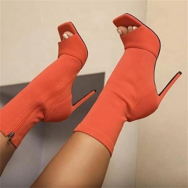 Plus size peep toe booties hotsell