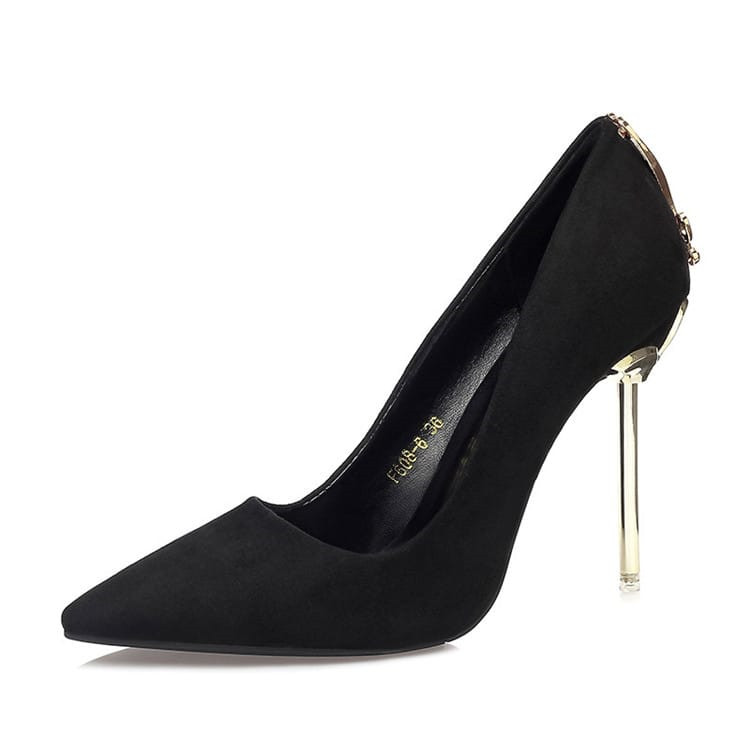 【mnem】1159 Eyelet Stiletto Heel (5cm) Wholesale size:4.5-7.5 Women Sexy Metal Heel Pointed-toe