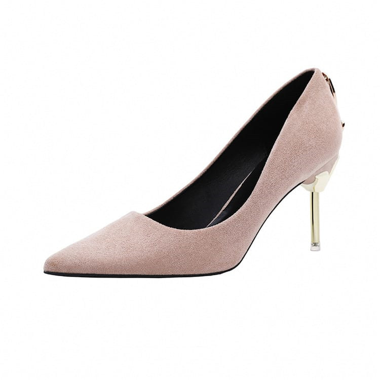 【mnem】1159 Eyelet Stiletto Heel (5cm) Wholesale size:4.5-7.5 Women Sexy Metal Heel Pointed-toe