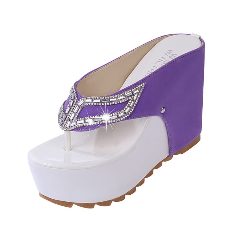 Wholesale Size:4.5-7.5Women Color Blocking Platform Flip Wholesale Size:4.5-7.5Women Color Blocking Platform Flip
