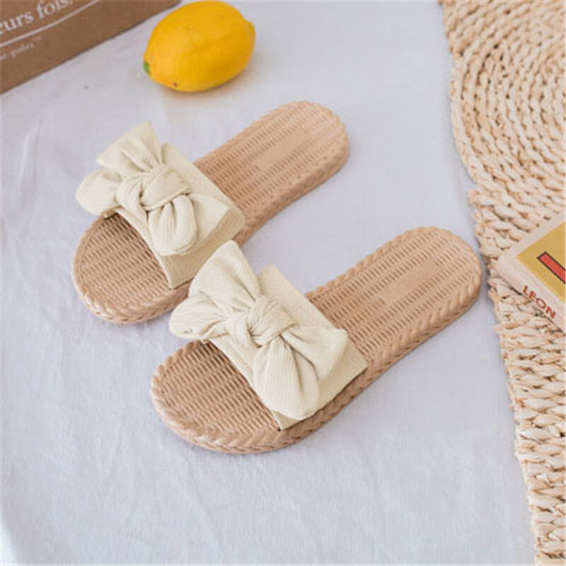 Wholesale Size:5-9 Women Casual Bow Style Flat Slippers