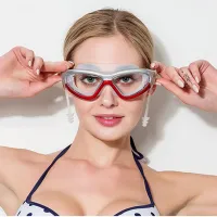 Gafas de natación antivaho impermeables para adultos con protección ocular y marco grande