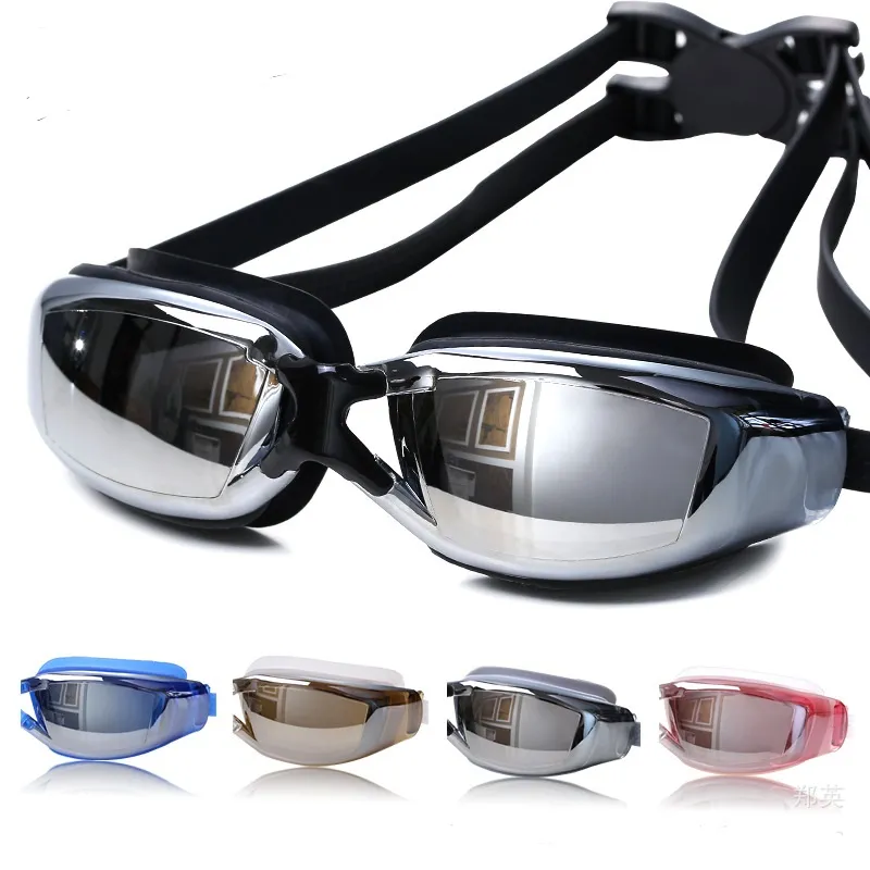 Waterproof Anti-fog High-definition Large-frame Electroplated Swimming Goggles for Women