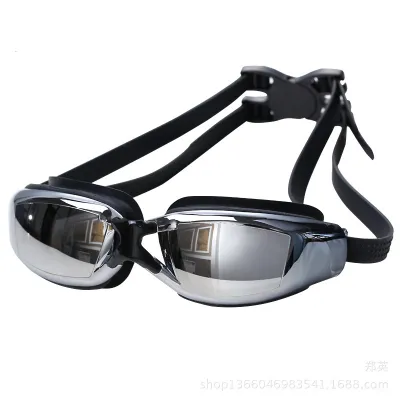 Waterproof Anti-fog High-definition Large-frame Electroplated Swimming Goggles for Women
