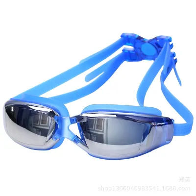 Waterproof Anti-fog High-definition Large-frame Electroplated Swimming Goggles for Women