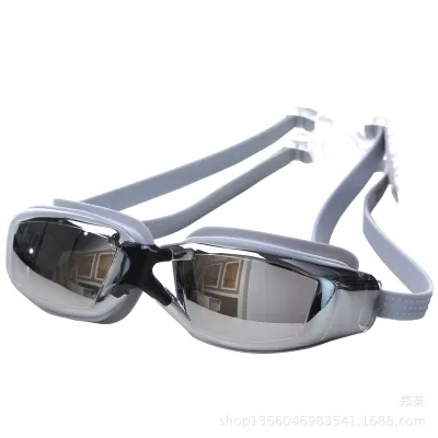 Waterproof Anti-fog High-definition Large-frame Electroplated Swimming Goggles for Women
