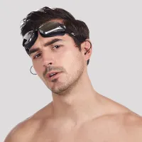 Gafas de natación impermeables y antivaho con montura grande para adultos.